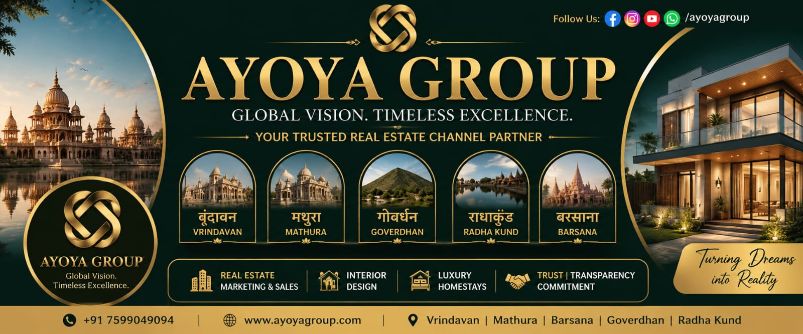 AYOYA GROUP real estate channel partner banner